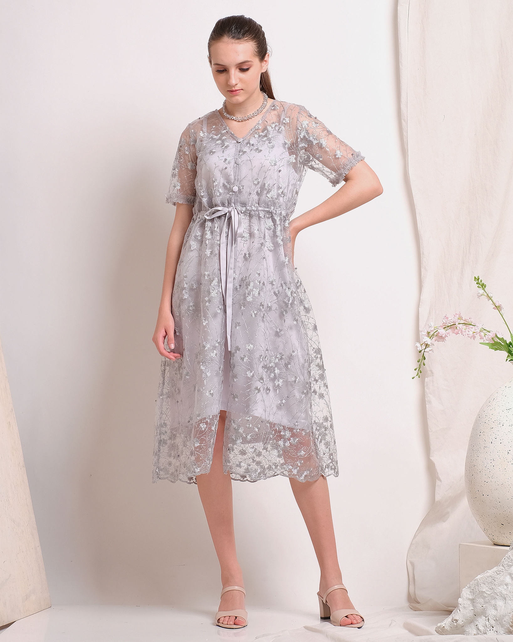 Silvana Dress in Silver – BYAW
